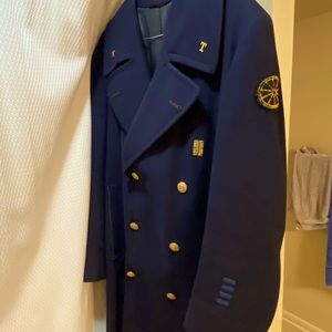 Vintage Police Peacoat /100% Wool